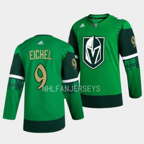 2023 St. Patricks Day Jack Eichel Vegas Golden Knights #9 Green Primegreen Authentic Jersey