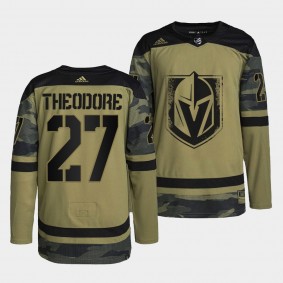 Vegas Golden Knights 27 Shea Theodore Camo Jersey Military Appreciation