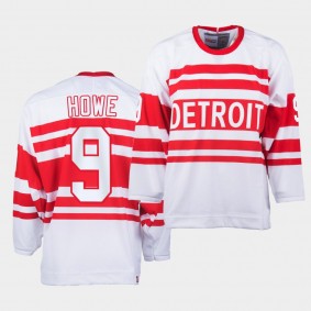 Gordie Howe #9 Detroit Red Wings Retro Vintage White Jersey