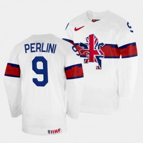 Brett Perlini Great Britain 2024 Ice Hockey World Championship Top-level Jersey White