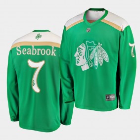 Brent Seabrook #7 Blackhawks St. Patrick's Day 2019 Replica Men's Jersey