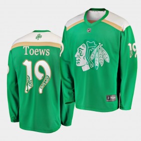 Jonathan Toews #19 Blackhawks St. Patrick's Day 2019 Replica Men's Jersey