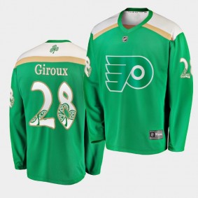 Claude Giroux #28 Flyers St. Patrick's Day 2019 Replica Men's Jersey