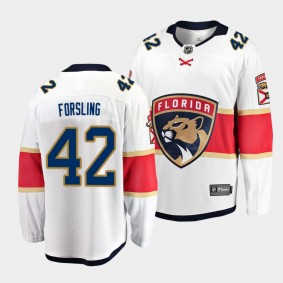 Gustav Forsling Florida Panthers 2020-21 Away White Breakaway Player Men's Jersey