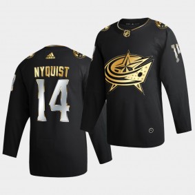 Columbus Blue Jackets Gustav Nyquist 2020-21 Golden Edition Limited Authentic Black Jersey