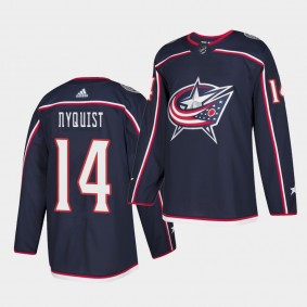 Gustav Nyquist #14 Blue Jackets 2021 Authentic Home Navy Jersey