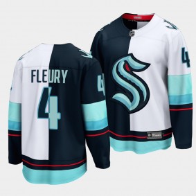 Haydn Fleury Seattle Kraken 2021-22 Split Edition Navy White Rare Men Jersey