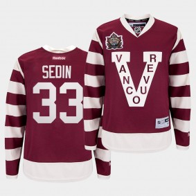 Henrik Sedin Vancouver Canucks Heritage Classic Burgundy Millionaires Jersey