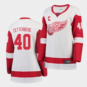 Women's Henrik Zetterberg Red Wings #40 Breakaway Away Jersey