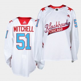 Ian Mitchell #51 Blackhawks 2021 One Community Night White Jersey