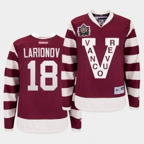 Igor Larionov Vancouver Canucks Heritage Classic Burgundy Millionaires Jersey