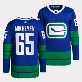 Vancouver Canucks 2022 Primegreen Authentic Ilya Mikheyev #65 Blue Jersey Alternate