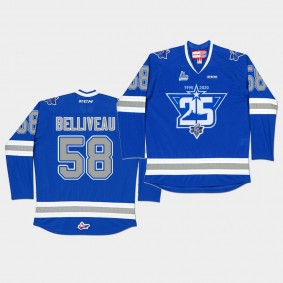 Rimouski Oceanic Isaac Belliveau Blue 25th Anniversary Jersey