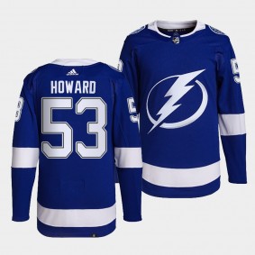 Tampa Bay Lightning Isaac Howard 2022 NHL Draft Blue Authentic Primegreen Jersey Home