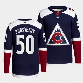 Ivan Prosvetov Colorado Avalanche Alternate Navy #50 Primegreen Authentic Pro Jersey Men's