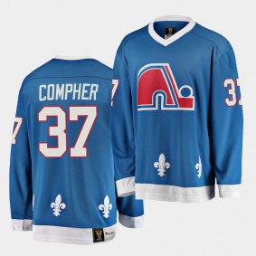 J. T. Compher Quebec Nordiques Vintage Heritage Blue Jersey