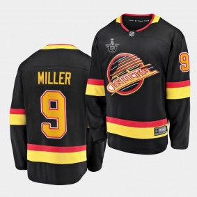 J. T. Miller #9 Canucks 2020 Stanley Cup Playoffs Black Flying Skate Jersey