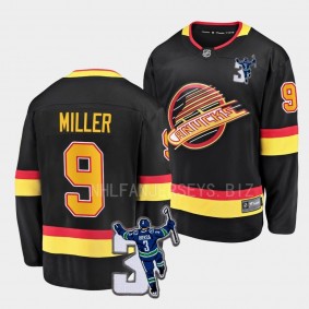 J.T. Miller Vancouver Canucks Kevin Bieska patch Black Throwback Jersey Men's