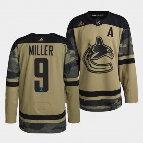 J.T. Miller Vancouver Canucks Canadian Armed Force Camo Jersey 2021 CAF Night