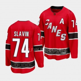 Carolina Hurricanes Jaccob Slavin Special Edition 2.0 2022 Red Breakaway Retro Jersey Men's