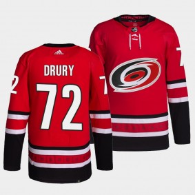 Jack Drury Hurricanes Home Red Jersey #72 Authentic Primegreen