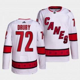 Jack Drury Hurricanes Away White Jersey #72 Authentic Primegreen