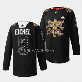 2023 Pride Knight Jack Eichel Vegas Golden Knights Black #9 Warmups Jersey