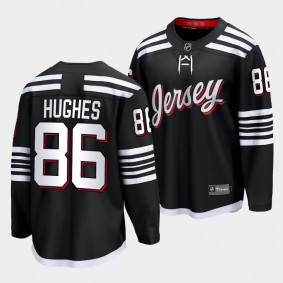 Jack Hughes New Jersey Devils 2022 Alternate Black Premier Jersey Men