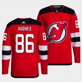 Jack Hughes #86 Devils Home Red Jersey 2021-22 Primegreen Authentic