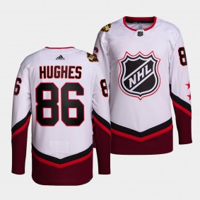 Devils 2022 NHL All-Star Jack Hughes #86 White Jersey Authentic Primegreen