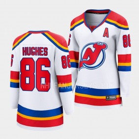 New Jersey Devils 2022 Special Edition 2.0 Jack Hughes #86 Women White Jersey Breakaway