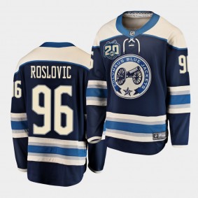 Jack Roslovic Columbus Blue Jackets 2020-22 20th Anniversary Men Navy Alternate Jersey