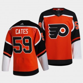 Jackson Cates #59 Flyers 2021 Reverse Retro Orange Jersey