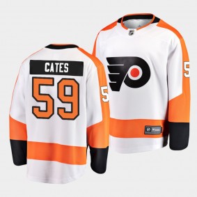 Jackson Cates Philadelphia Flyers 2021 Away White Player Men Jersey