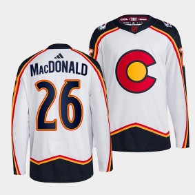 Reverse Retro 2.0 Colorado Avalanche Jacob MacDonald #26 White Authentic Primegreen Jersey 2022