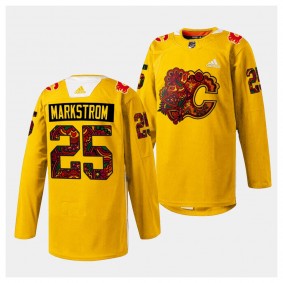 South Asian Celebration Jacob Markstrom Calgary Flames Gold #25 Holi Jersey 2024