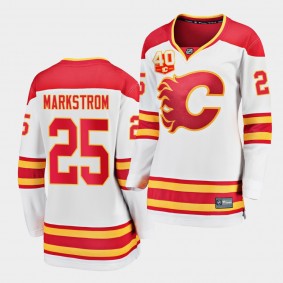 Jacob Markstrom Flames #25 2020-21 Away 40th Anniversary Women Jersey