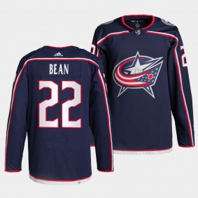 Jake Bean #22 Blue Jackets Home Navy Jersey 2021-22 Pro Authentic