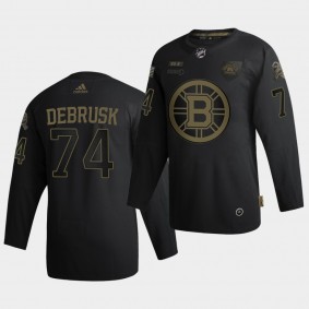 Jake Debrusk #74 Bruins 2020 Veterans Day Authentic Black Jersey