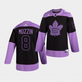 Toronto Maple Leafs Jake Muzzin HockeyFightsCancer Jersey Purple Authentic