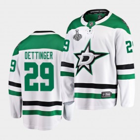 Dallas Stars Jake Oettinger 2020 Stanley Cup Final Bound Away Player White Jersey