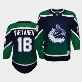 Jake Virtanen Youth Jersey Canucks 2021 Reverse Retro Green Authentic Jersey