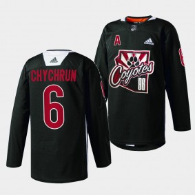 Jakob Chychrun Coyotes #6 Throwback Night 2021 Special Jersey Black