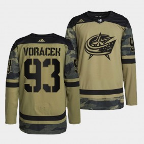 Columbus Blue Jackets Jakub Voracek Military Appreciation Night #93 Camo Jersey Practice