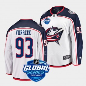 Jakub Voracek Columbus Blue Jackets 2022 NHL Global Series White Away Jersey Men's