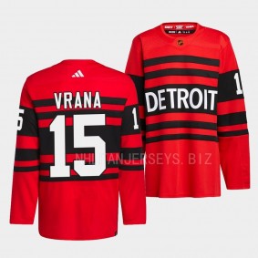 Detroit Red Wings 2022 Reverse Retro 2.0 Jakub Vrana #15 Red Authentic Pro Jersey Men's