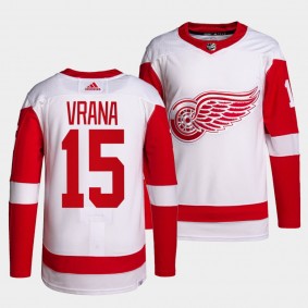 Jakub Vrana Red Wings Away White Jersey #15 Primegreen Authentic Pro