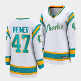 San Jose Sharks 2022 Special Edition 2.0 James Reimer #47 Women White Jersey Breakaway Player