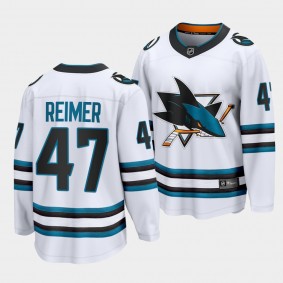 James Reimer San Jose Sharks 2022-23 Away White The Evolve Jersey Men's