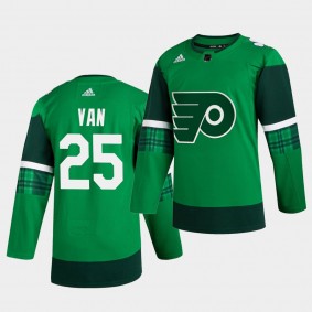 James van Riemsdyk Flyers 2020 St. Patrick's Day Green Authentic Player Jersey